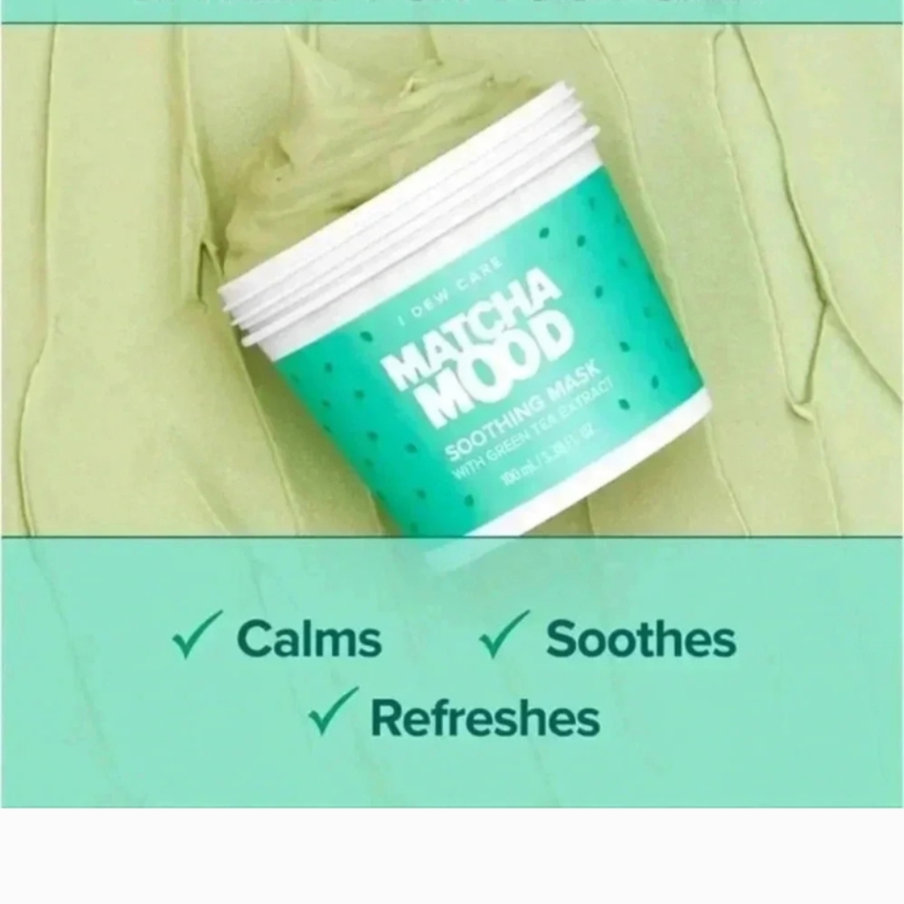 I Dew Care Matcha Mood🫧 Soothing Mask with Green Tea Extract NIB NEW IN BOX - Picture 12 of 16